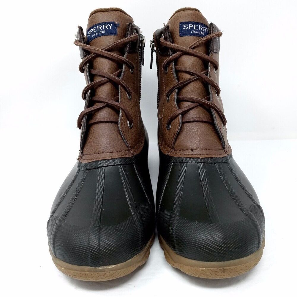 Sperry Brown Black Waterproof Syren Duck Rain Boots (STS80524) - Womens Size 7 - Picture 4 of 9